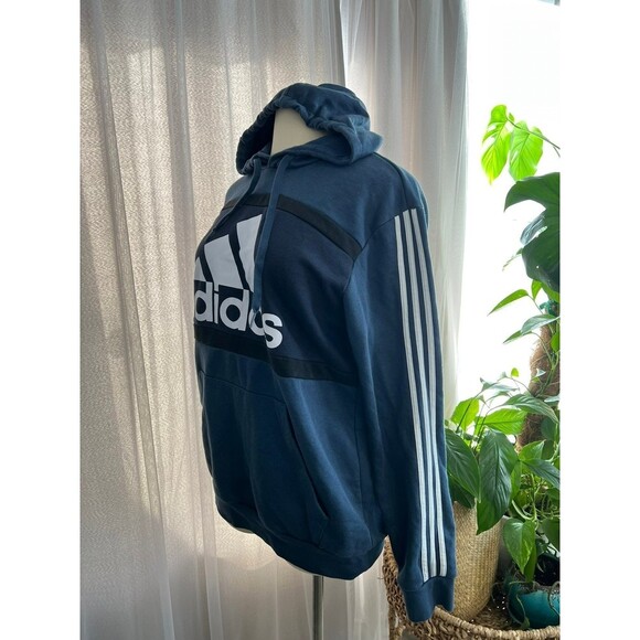 ADIDAS NAVY BLUE HOODIE KIDS SIZE XL - Picture 4 of 9